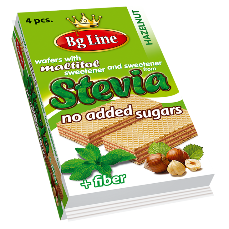 Bg Line Wafer Stevia Hazelnut/ Stevia Vohveli 90g - Täytekeksit ja vohvelit - 20477 - 1
