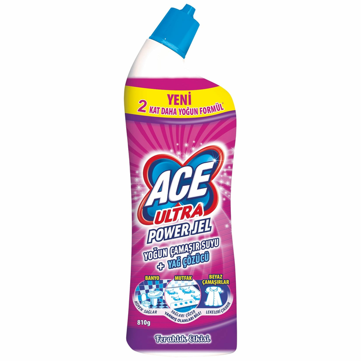 Ace Ultra Power Gel Farahlik Etkisi / Puhdistusaine (pinkki) 750ml - Kylpyhuoneen ja wc:n puhdistusaineet - 5497 - 1