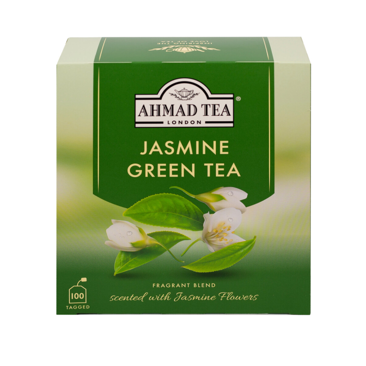 Ahmad Tea Jasmiini vihreä teepussi 100pcs 200g - Vihreä tee - 19097 - 1