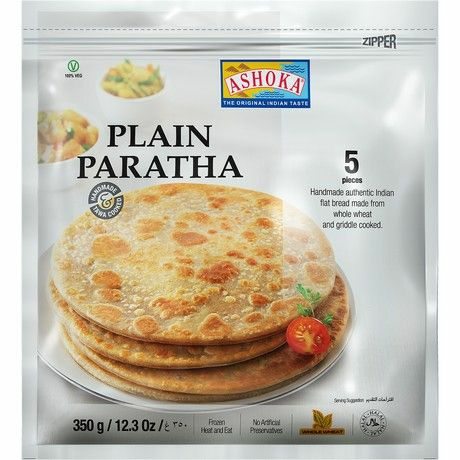Ashoka Plain Paratha (5pcs) 350g - Suolaiset leivonnaiset - 7987 - 1