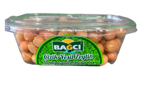 Bagci Cizik Yesil Zeytin / Naarmuntuneet vihreät oliivit 400g - Oliivisäilykkeet - 607 - 1