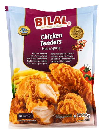 Bilal Chicken Tenders Spicy/ Rapea Kana 1kg - Kana pakasteet - 21227 - 1