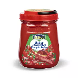 Burcu Biber Domates Karisik Salca / Paprika-tomaattipyree 1600g PET - Tomaatti- ja paprikasäilykkeet - 1017 - 1