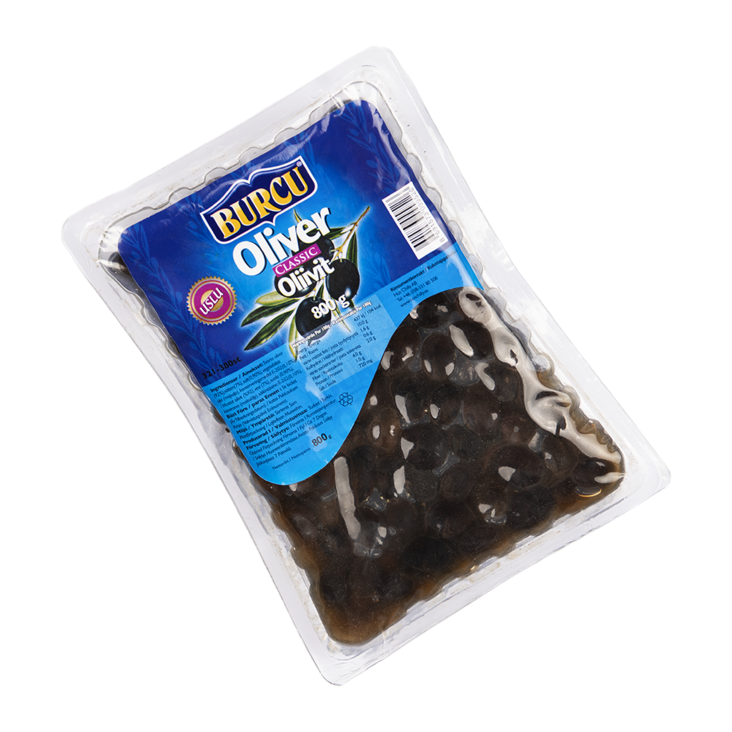 Burcu Zeytin Siyah / Mustat oliivit 800g - Oliivisäilykkeet - 1207 - 1