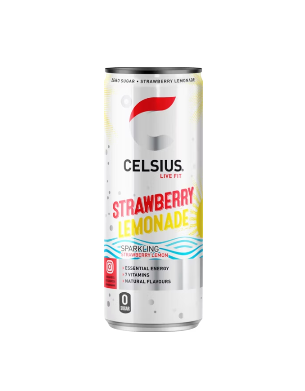 Celsius Strawberry Lemona Energiajuoma 355ml - Energiajuomat - 12857 - 1