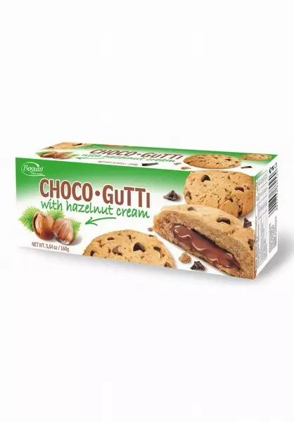 Choco Gutti Hässelpähkinätäytekeksi 160g - Täytekeksit ja vohvelit - 13557 - 1
