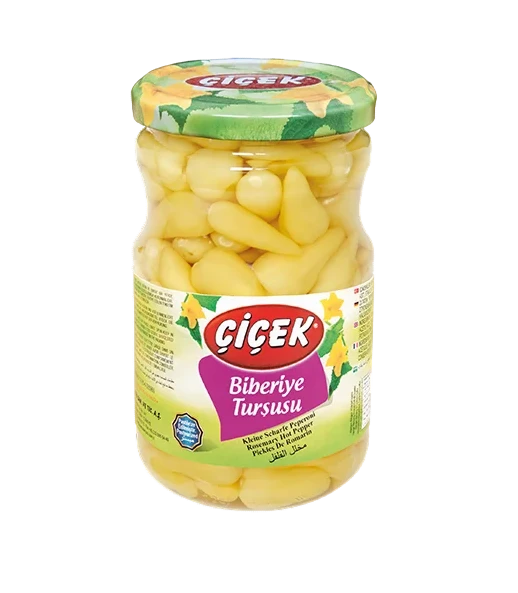 Cicek Biberiye Tursusu / Pienet chilipaprikat suolaliemessä 680/360g CAM - Pepperonisäilyke - 14477 - 1