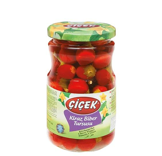 Cicek Kiraz Biber Tursusu / Tulinen kirsikka chilipaprikat suolaliemessä 670/34g - Tomaatti- ja paprikasäilykkeet - 16897 - 1