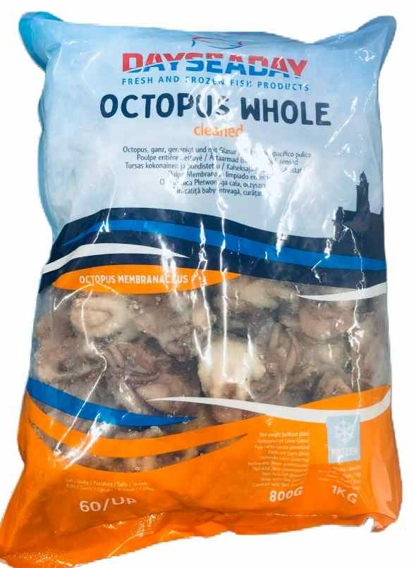 Dayseaday Baby Octopus Whole Cleaned 60/up 1KG - Pakasteäyriäiset - 15857 - 1