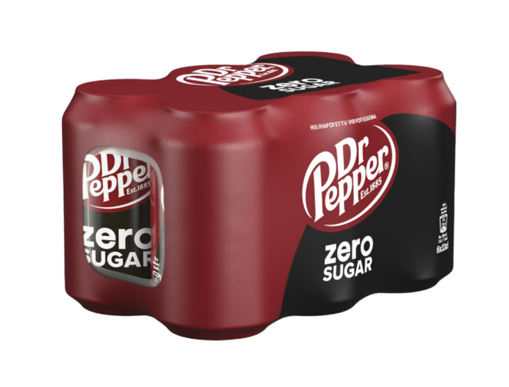 Dr Pepper Zero virvoitusjuoma 6X330ml TNK - Limonadit ja virvoitusjuomat - 19717 - 1