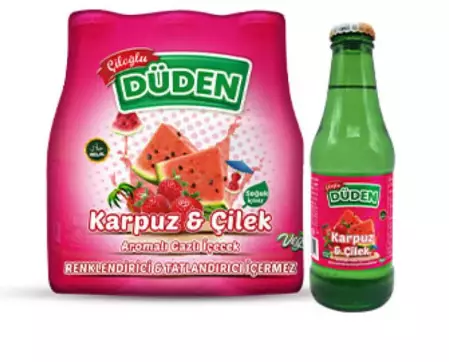 Duden Karpuz & Cilek Soda / Vesimeloni-mansikka kivennäisvesi 200ml CAM - Kivennäis- ja lähdevedet - 13167 - 1