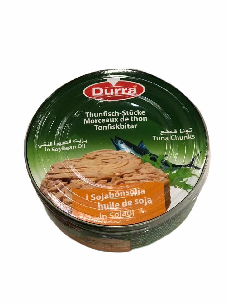 Durra Tuna Chunks in Soybean Oil / Tonnikala paloina soijaöljyssä 160g TNK - Kala- ja äyriäissäilykkeet - 16807 - 1