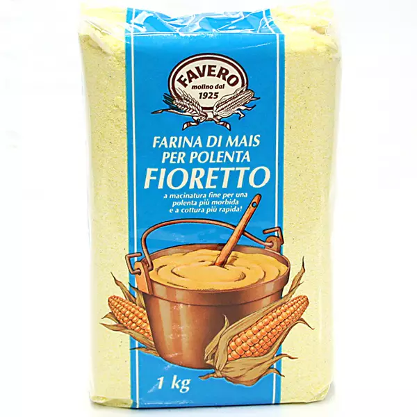 Favero Fioretto Fer Polenta / Keltainen Maissijauho (turkoosi) 1Kg - Maissijauho - 2447 - 1