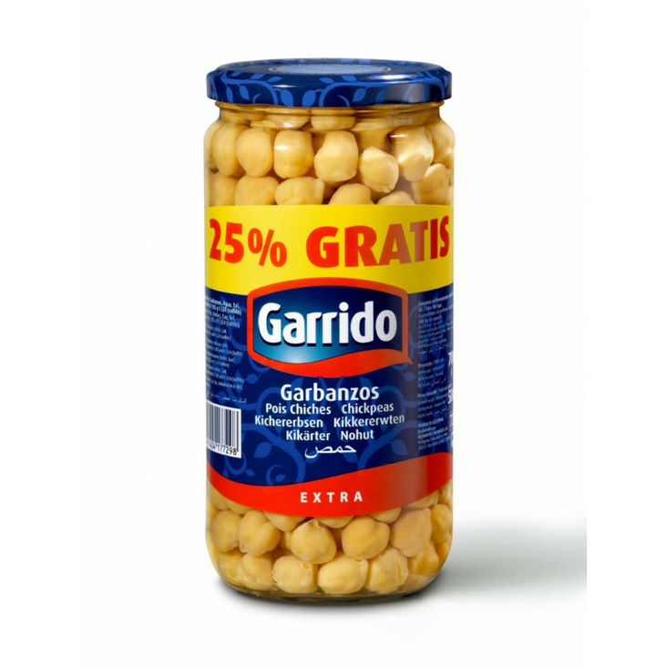 Garrido Extra Nohut/ Kikherne 720ml +25% CAM - Papu- ja linssisäilykkeet - 2577 - 1