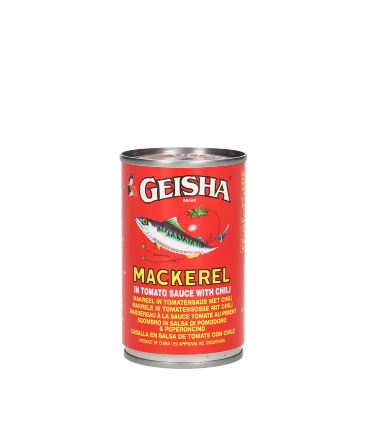Geisha Mackerel in Chilisauce / Makrilli tomaattikastikkeessa chilillä 155g TNK - Kala- ja äyriäissäilykkeet - 5797 - 1