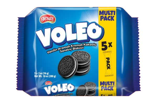 Gesas Voleo Cocoa Biscuits w Vanilla cream/ Vaniljakermatäytekeksi 280g - Täytekeksit ja vohvelit - 21647 - 1