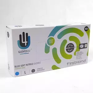 Gloves4U Blue Soft Nitrile / Puuteoimaton hanskat Size L 100kpl - Siivousvälineet ja tarvikkeet - 12307 - 1