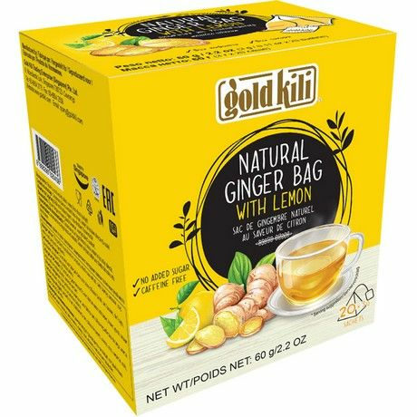 Gold Kili Natural Ginger Bag with Lemon Tea 60g - Juomat - 14637 - 1