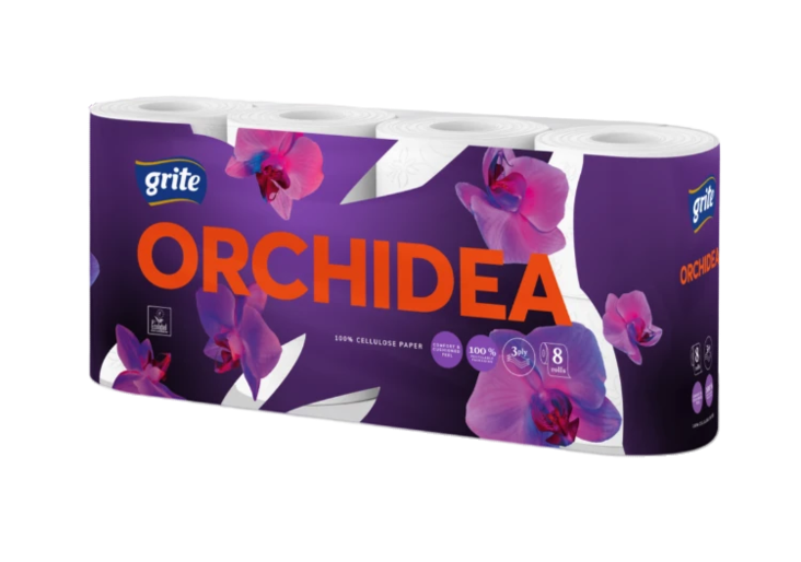 Grite Orchidea Wc-Paperi 8rulla - Talouspaperit ja WC-paperit - 18687 - 1