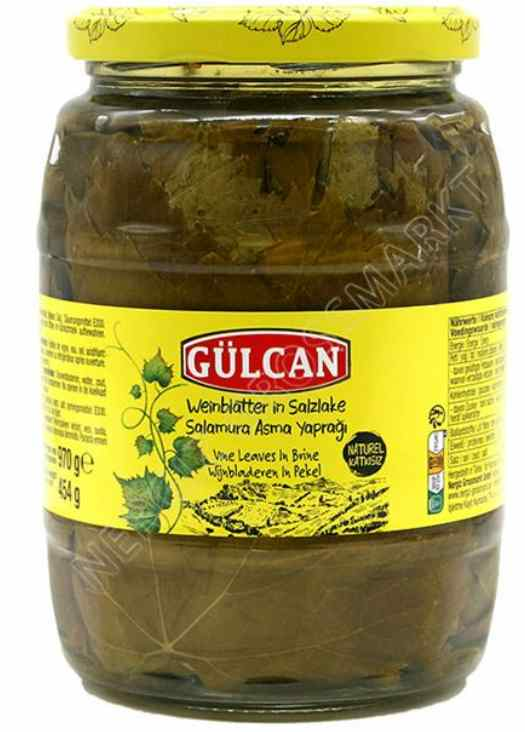 Gulcan Salamura Asma Yapragi / Viininlehtiä suolavedessä 970g CAM - Vihannessäilykkeet - 16327 - 1