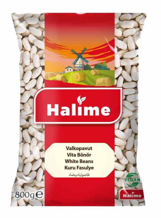 Halime Kuru Fasulye / Valkoiset pavut 800g - Kuivatut pavut - 15607 - 1
