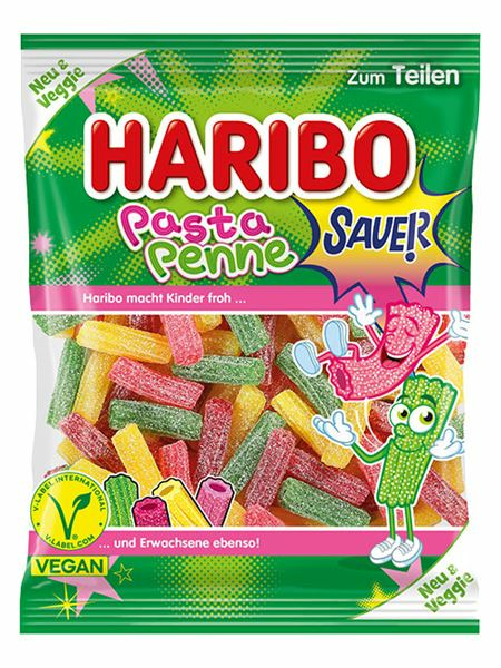 Haribo Veggie Pasta Penne Sauer Karkkipussi 160g - Irtomakeiset - 19347 - 1