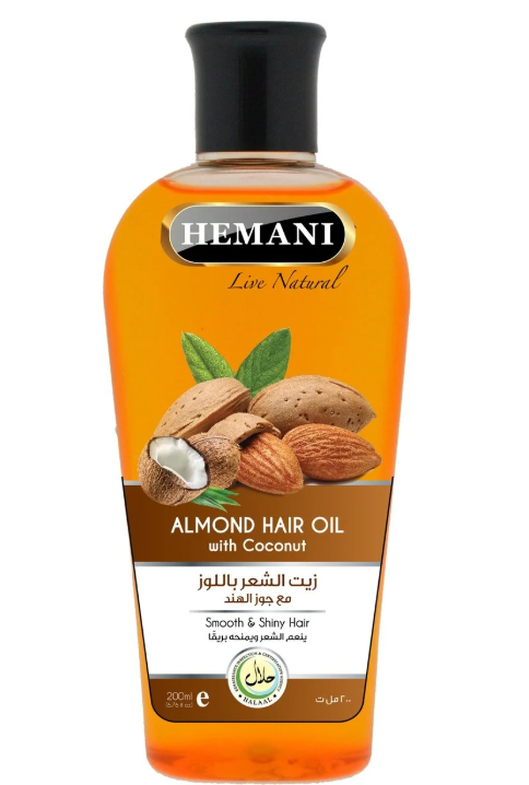 Hemani Almond Hair Oil with Coconut/ Manteli Öljy 200ml - Kosmetiikka - 16107 - 1