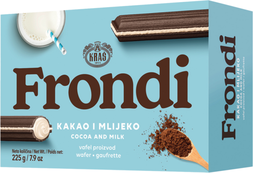 Kras Frondi Cocoa-Milk/ Kaakao-Maitovohveli 250g - Täytekeksit ja vohvelit - 20507 - 1
