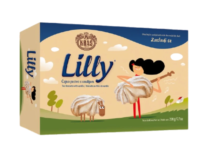 Kras Lily Vanilla/ Vanilja keksi 220g - Täytekeksit ja vohvelit - 20427 - 1
