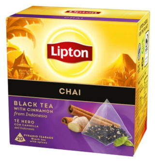Lipton Black Tea with Chai Cinnamon Musta tee 20ps 34g - Musta tee - 17367 - 1
