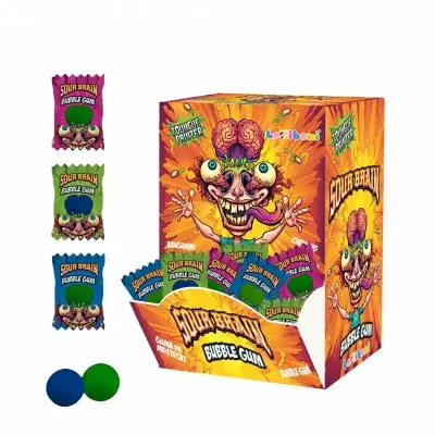 Lolliboni Sour Brain Bubble Gum 5g - Irtomakeiset - 10347 - 1