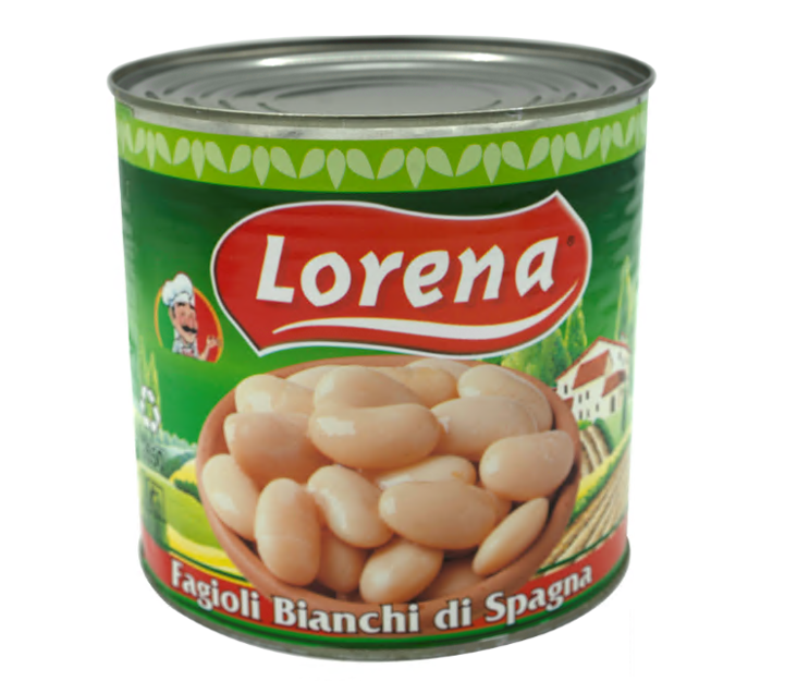 Lorena Beyaz Fasulye / Valkoiset pavut 2500g TNK - Papu- ja linssisäilykkeet - 3597 - 1