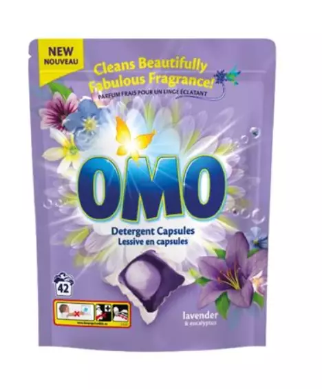 Omo Lavender & Eucalyptus Pyykinpesukapseli 42W 840g - Pyykinpesuaineet ja -tarvikkeet - 15697 - 1