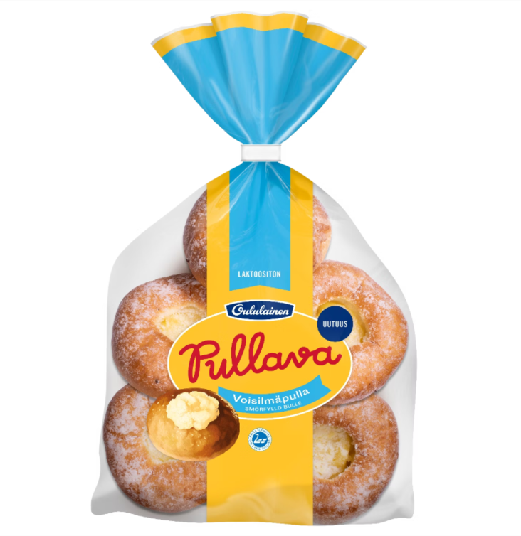 Oululainen Pullava Voisilmäpulla 5kpl 270g - Kakut ja pullat - 16787 - 1