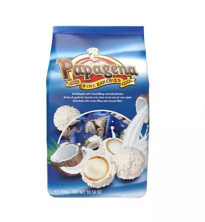 Papagena Fin Bakeries Waferballs Coconut 300g - Konvehdit - 13907 - 1