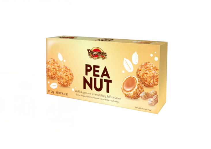 Papagena Vohvelipallot Maapähkinöillä 125g - Konvehdit - 13897 - 1