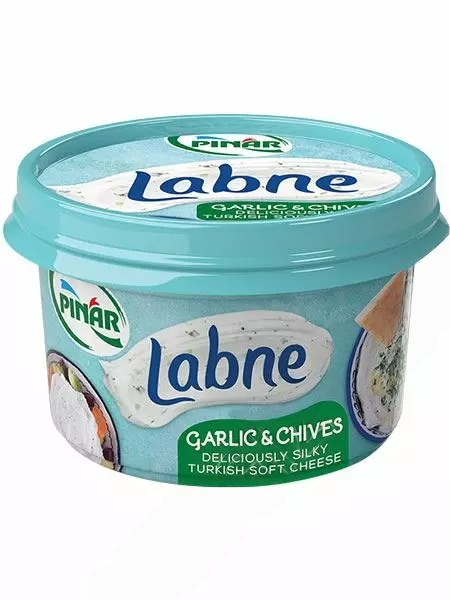 Pinar Labne Garlic&Chives Turkish Cheese / Tuorejuusto valko- ja ruososipuli 180 - Juustolevitteet ja sulatejuustot - 6827 - 1