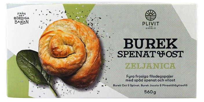 Plivit Burek SPENAT & OST/ Juusto & Pinaattitäytteellä 560g - Börek - 20077 - 1