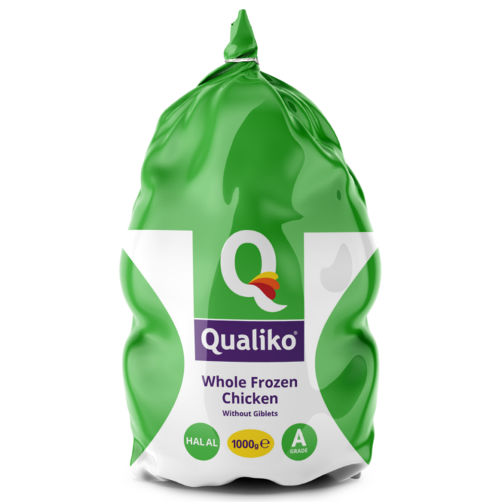 Qualiko Whole Chicken / Kokonainen Broileri 1Kg - Kana pakasteet - 9017 - 1