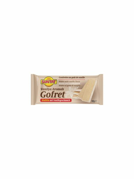 Suntat Waffles Vanilla / Vaniljanmakuiset vohvelit 140g - Täytekeksit ja vohvelit - 19787 - 1