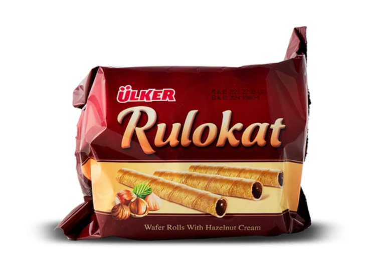 Ulker Rulokat Wafer Rolls With Hazelnut Vohvelirulla 5x30g - Täytekeksit ja vohvelit - 4977 - 1