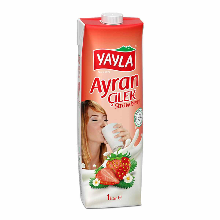 Yayla Ayran Mansikka makuinen jogurttijuoma 1L - Ayranit - 9787 - 1