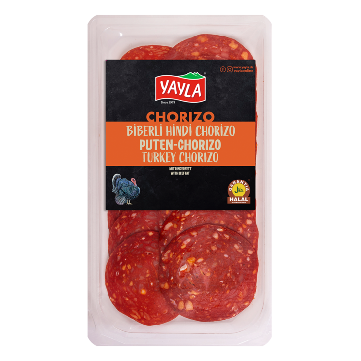 Yayla Biberli Hindi Chorizo / Maustettu kalkkunaviipale 80g - Kalkkuna leikkeleet ja makkarat - 11537 - 1