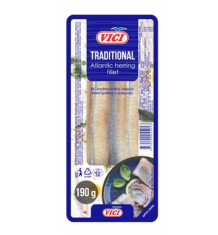 Vici Sillifilee Perinteinen ilman öljyä 190g - Kala- ja äyriäissäilykkeet - 19788 - 1