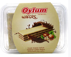 Oylum Wafers Haselnut Cream / Hasselpähkinävohvelikeksi 400g - Täytekeksit ja vohvelit - 21628 - 1