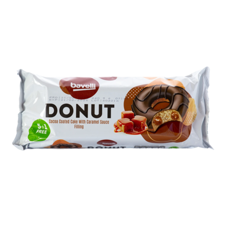 Bavelli Donut Caramel / Karamellitäytedonitsi 240g - Täytekeksit ja vohvelit - 18138 - 1