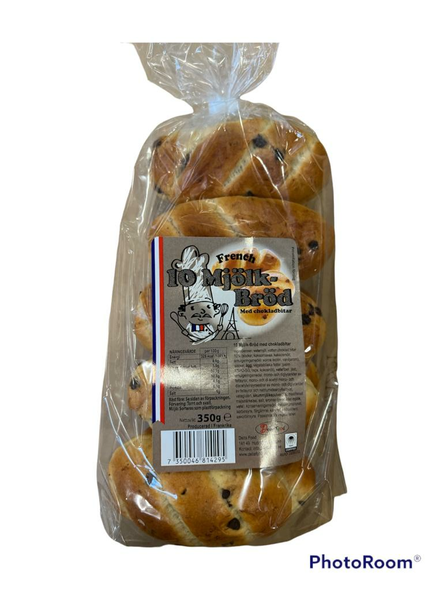 French 10 Mjölk-Bröd Chokladbitar / Maitoleipä suklaalla 350g - Kakut ja pullat - 7878 - 1