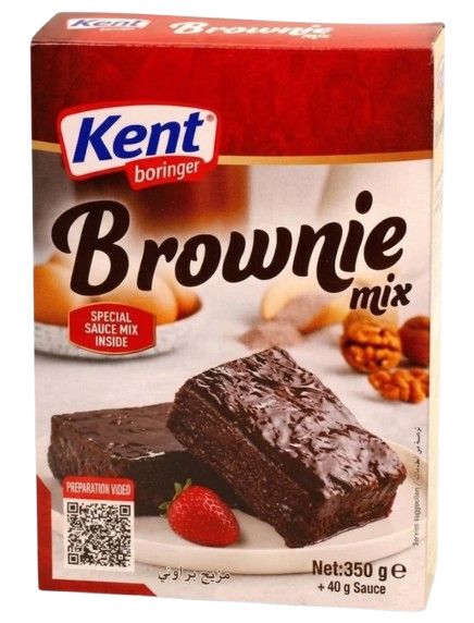 KentBor Brownie Mix + Sauce/ Leivonnaisjauhe + kastikke 390g - Leivinjauheet, ruokasoodat & kuivahiivat - 20958 - 1
