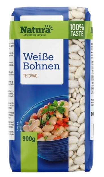 Natura White Beans Tetovac/ Valkoiset Pavut 1kg - Kuivatut pavut - 21028 - 1