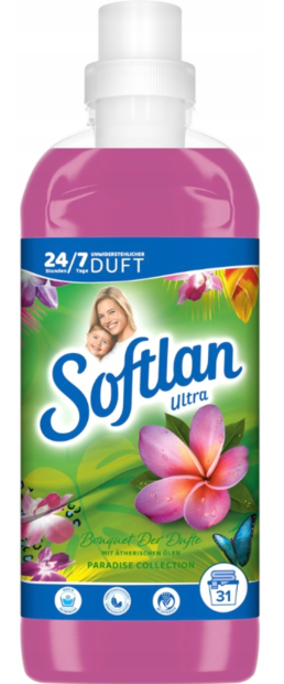 Softlan Softener Paradise/ Huuhteluaine 650ml - Pyykinpesuaineet ja -tarvikkeet - 17968 - 1